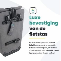 Promo ???? Voltano Luxe E-bike Fietstas 28L Grijs Pakaftas Met Laptop Vak 100% Waterdicht - Met Gratis Schouderband ???? -bike shop 550x550 401