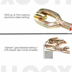 Hete verkoop ⌛ LLOCX.CO LLOCX Insteekslot Van 1 Meter + 2 Sleutels 7mm Roestvrij Staal 1000gr. Aluminium Kettingslot Krasvrij & Scheurvrije Sleeve Rood ✨ -bike shop 550x550 441