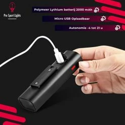 Korting ???? Pro Sport Lights Fietsverlichting LED Micro USB Oplaadbaar - Voorlicht - 400 Lumen ???? -bike shop 550x550 448