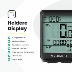 Flash-uitverkoop ✔️ Voltano Draadloze Fietscomputer 2.1 Inch – Zwart – 21 Functies – Waterdicht ???? -bike shop 550x550 467