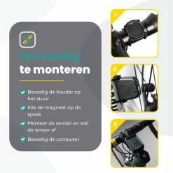 Flash-uitverkoop ✔️ Voltano Draadloze Fietscomputer 2.1 Inch – Zwart – 21 Functies – Waterdicht ???? -bike shop 550x550 473