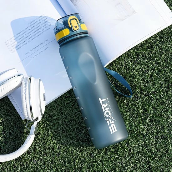 Beste deal ❤️ Waterfles 1000ml - Cloudy Blue - Sport Bidon 1L - Drinkfles Blauw / Grijs / Geel - Herodeals ???? 4 Beste deal ❤️ Waterfles 1000ml - Cloudy Blue - Sport Bidon 1L - Drinkfles Blauw / Grijs / Geel - Herodeals ???? - Afbeelding 2