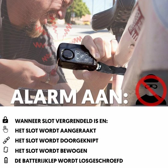 Uitgang ???? PIXMY Video & Photo PIXMY - 2-in-1 Fietsslot 80cm Met Alarm - Fietsslot Ketting Cijferslot Kettingslot - Fietsalarm 110db - Scooteralarm Scooterslot ???? 5 Uitgang ???? PIXMY Video & Photo PIXMY - 2-in-1 Fietsslot 80cm Met Alarm - Fietsslot Ketting Cijferslot Kettingslot - Fietsalarm 110db - Scooteralarm Scooterslot ???? - Afbeelding 3
