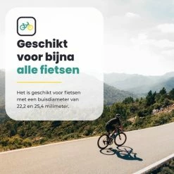 Kopen ???? Voltano Verstelbaar Ligstuur Afgerond - Zwart - Aluminium - Opzetstuur / Tijdritstuur - 22,4 / 25,4 ???? -bike shop 550x550 526