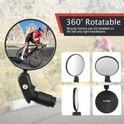 Groothandel ???? Zacro 2 Pack Fietsspiegel Ebike- Fietsbel- Veiligheidsspiegel- 360 Verstelbare En Draaibare Fietsspiegel Universeel- Zwart ✔️ -bike shop 550x550 604