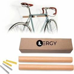 Hete verkoop ???? Fiets Ophangsysteem Van Massief Beukenhout | 2 Stuks | 32cm | Ophangbeugel | Muurbeugel Fiets | &ERGY ????