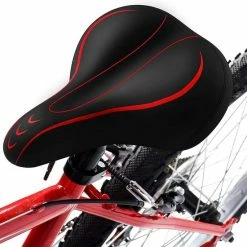 Gloednieuw ???? FIEZIO Fietszadel Ergonomisch Dual Shock Memory Foam Rood Unisex Dames Heren - Extra Comfortabel - Fiets Zadel ???? -bike shop 550x550 638