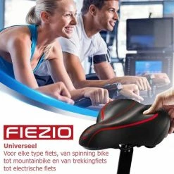 Gloednieuw ???? FIEZIO Fietszadel Ergonomisch Dual Shock Memory Foam Rood Unisex Dames Heren - Extra Comfortabel - Fiets Zadel ???? -bike shop 550x550 639