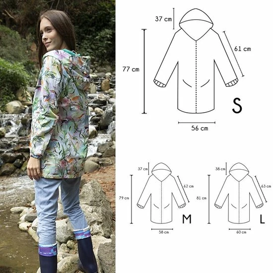 Beste Pirce ???? BiggDesign Faces - Dames Regenjas Waterdicht - Regenpak - Maat M ???? 7 Beste Pirce ???? BiggDesign Faces - Dames Regenjas Waterdicht - Regenpak - Maat M ???? - Afbeelding 5