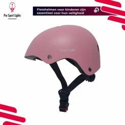 Goedkoop ???? Kinderfietshelm Pro Sport Lights - Skate Fietshelm Voor Kinderen - Matt Roze Pink - Kinderhelm 53 - 60 Cm ???? -bike shop 550x550 682