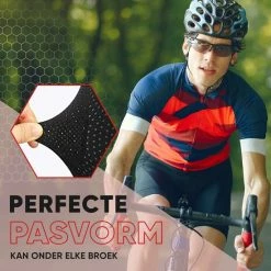 Promo ❤️ HOOFF Fietsondergoed Dames Heren Met Zeem - Fietsbroek - Wielerbroek - Fietsonderbroek - Wielrenbroek - Fietskleding - Rood/Zwart - Maat XL ⌛ -bike shop 550x550 739