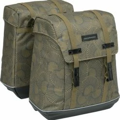 Begroting ???? New Looxs Selo Alba Dubbele Fietstas - 34 Liter - Brons ????