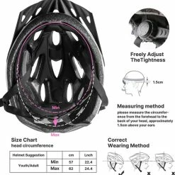 Beste deal ⭐ VFLY Fietshelm-Helmet Scooter-Elektrische Fiets-skateboard-Heren/Dames -54-62cm- Zwart Rood ???? -bike shop 550x557