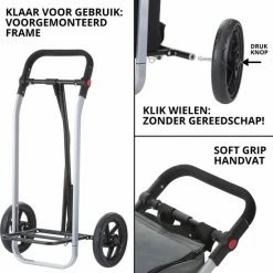 Begroting ???? Shoppingcruiser 2 In 1 Boodschappentrolley Voor Achter De Fiets - Fietskar - Robuuste Boodschappenwagen - Allround Bagagekar ???? -bike shop 550x558