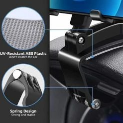 Promo ???? Merkloos Multifunctionele Autohouder Voor Dashboard, Met Verstelbare Veerclip, 360 Graden Draaibaar, Draagbaar, Voor Auto En Smartphones Van 4 Tot 7 Inch (zwart) ???? -bike shop 550x558 4