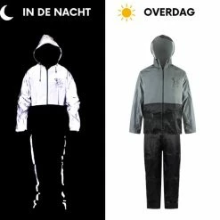 Uitgang ???? C-Line Regenpak Met Capuchon - Reflecterende Jas - Nieuw Model - Volwassen Maat L ???? -bike shop 550x573 1