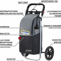 Begroting ???? Shoppingcruiser 2 In 1 Boodschappentrolley Voor Achter De Fiets - Fietskar - Robuuste Boodschappenwagen - Allround Bagagekar ????