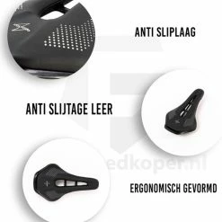 Top 10 ???? Voltano MTB Mountainbike Fietszadel Unisex Zwart Met Uitsparing - 100% Waterdicht ???? -bike shop 550x587 2