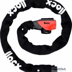 Hete verkoop ⌛ LLOCX.CO LLOCX Insteekslot Van 1 Meter + 2 Sleutels 7mm Roestvrij Staal 1000gr. Aluminium Kettingslot Krasvrij & Scheurvrije Sleeve Rood ✨