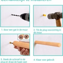 Hete verkoop ???? Fiets Ophangsysteem Van Massief Beukenhout | 2 Stuks | 32cm | Ophangbeugel | Muurbeugel Fiets | &ERGY ???? -bike shop 550x595 5