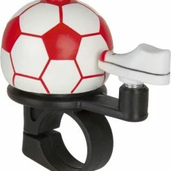 Gloednieuw ???? M-wave Fietsbel Mini Voetbal Wit Rood ????