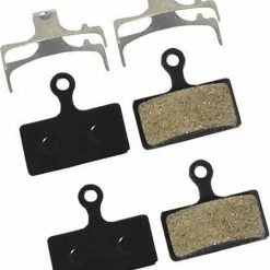 Gloednieuw ???? MTB Cycling G01S / G02A / G03C Standaard Remblokken Set 4 Stuks Voor + Achter Voor O.a. Shimano SLX / XT / XTR - Inclusief Schijfremblokveer - Zwart ✔️