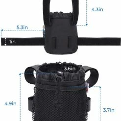 Goedkoopste ???? Opline Fiets Beker Houder - Fiets Waterfles - Drinkfles - Houder Fiets Stuur Bekerhouder Met Mesh Zakken Telefoon Tas Voor Cruiser, Mountainbike, Scooter, Vouwen, Racefiets, Rolstoel, Kinderwagen - LB-546 ???? -bike shop 550x661 1