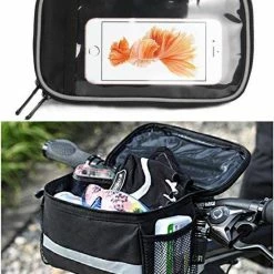 Gloednieuw ???? Opline Stuurtas Fiets - Afneembare Fietstas Stuur Met Smartphone Houder - Met Isolatie - Telefoon Fiets Tas - Waterproof - Zwart ???? -bike shop 550x680