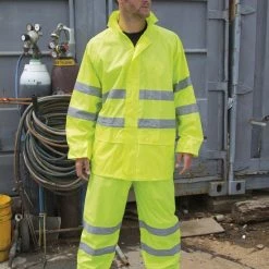 Groothandel ???? Merkloos REGENPAK - WATERPROOF - REGENJAS - REGENBROEK - REFLECTEREND - MAAT M ⭐