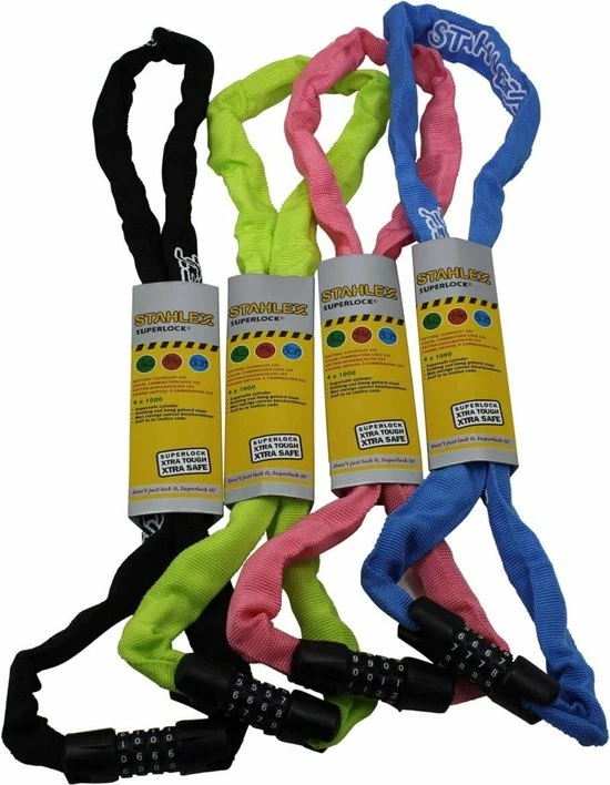 Coupon ✔️ Stahlex 4mm / 100cm Kettingslot Schlechts 360g Ketting Met Cijferslot Het Eerste Echte Fietsslot Voor Uw Kind Zwart ✨ 5 Coupon ✔️ Stahlex 4mm / 100cm Kettingslot Schlechts 360g Ketting Met Cijferslot Het Eerste Echte Fietsslot Voor Uw Kind Zwart ✨ - Afbeelding 3