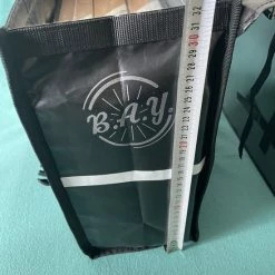 Korting ???? BayNL- Waterdicht - Dubbele - Bisonyl - Fietstas- Reflectoren - Grijs En Rood – 34cmX16.2cmX32cm=35 Liter ???? -bike shop 550x733 11