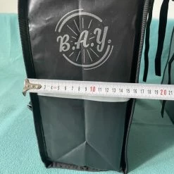 Korting ???? BayNL- Waterdicht - Dubbele - Bisonyl - Fietstas- Reflectoren - Grijs En Rood – 34cmX16.2cmX32cm=35 Liter ???? -bike shop 550x733 16