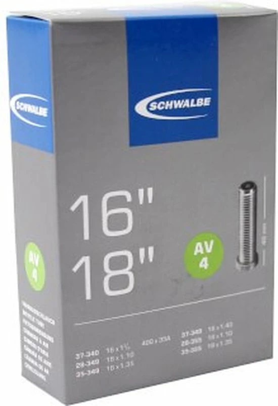 Hete verkoop ???? Schwalbe Binnenband 16/18 Inch (37-340, 28/37-349, 28/35-355) Av 40 Mm ???? 9 Hete verkoop ???? Schwalbe Binnenband 16/18 Inch (37-340, 28/37-349, 28/35-355) Av 40 Mm ???? - Afbeelding 7