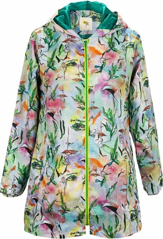 Beste Pirce ???? BiggDesign Faces - Dames Regenjas Waterdicht - Regenpak - Maat M ???? 3 Beste Pirce ???? BiggDesign Faces - Dames Regenjas Waterdicht - Regenpak - Maat M ????